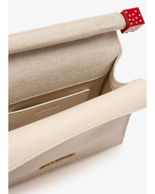 Jacquemus Natural Logo Plaque Clutch Bag