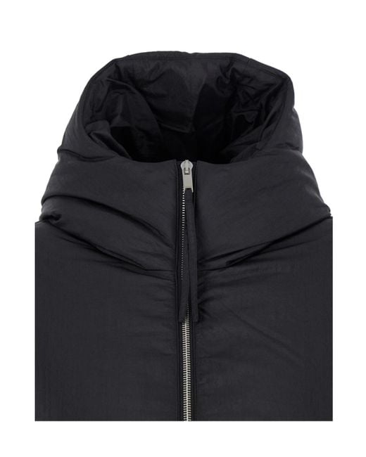 Jil Sander Black Down Jacket With Hood