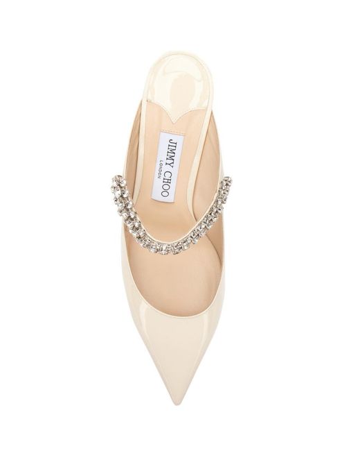 Jimmy Choo White Bing 65 Pointed Toe Pumps