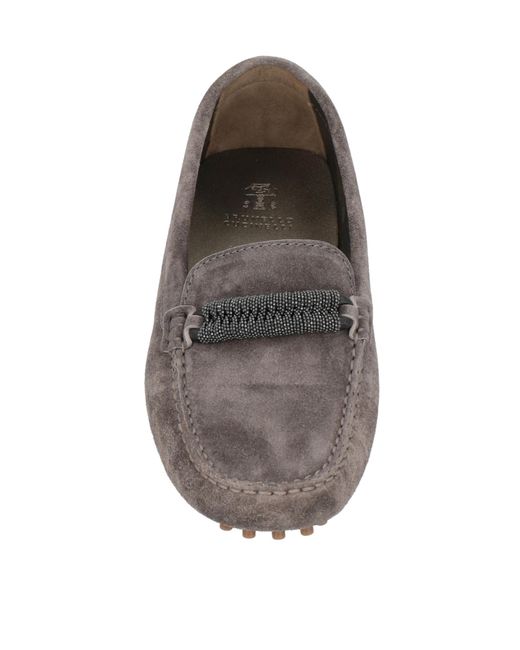 Brunello Cucinelli Gray Fashionable And Simple Loafers