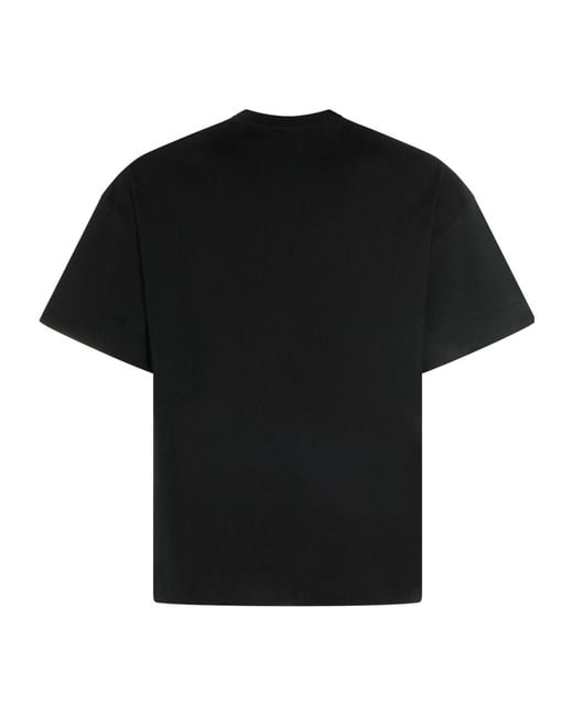 Jil Sander Black Logo Print T-Shirt for men