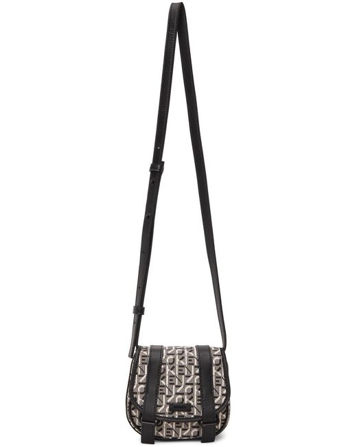 KENZO Black Monogram-Pattern Logo Clutch Bag