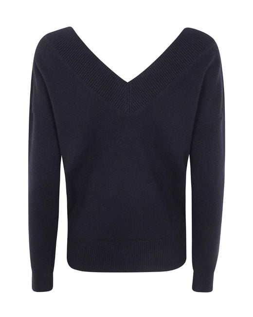 Tom Ford Blue Long Sleeve V-Neck Jumper