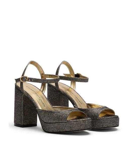 Stuart Weitzman Metallic Platform Sandals