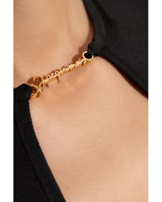 Jacquemus Black Le Haut Pralù Cropped Knitted Top
