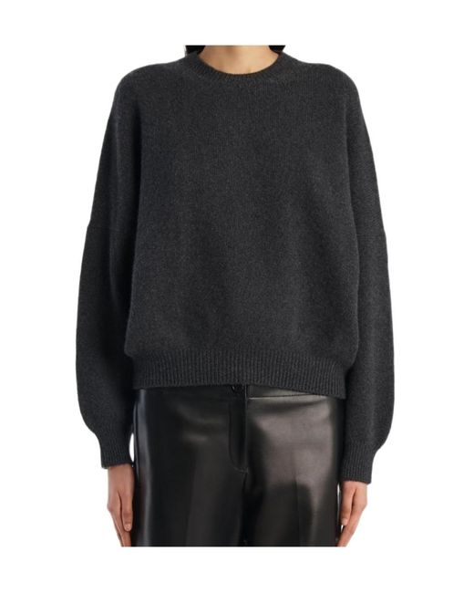 Khaite Black Margaux Crewneck Jumper