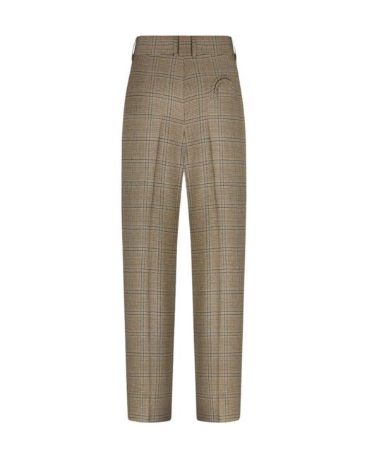 Blazé Milano Natural Fox Saona Check-Pattern Trousers