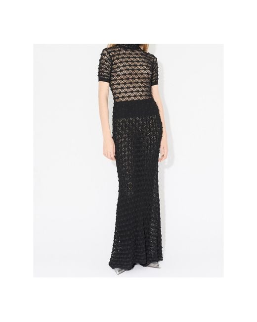 Alaïa Black Lace Knitted Pants