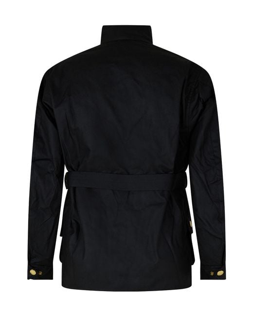 Barbour Black Stand-Collar Waist-Tight Multi-Pocket Jacket for men