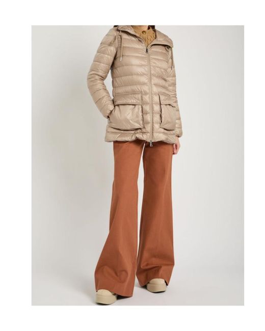 Moncler Natural Jasmin Padded Hooded Shell Parka