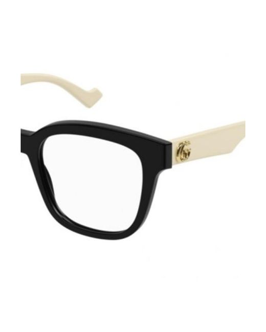 Gucci White Eyewear Square Logo Glasses And Frames