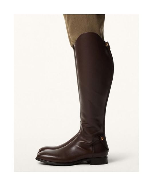 Loro Piana Brown Horseriding High Boot for men
