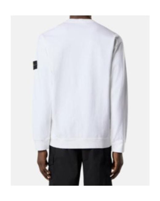 Stone Island White Regular-Fit Crewneck Sweatshirt for men