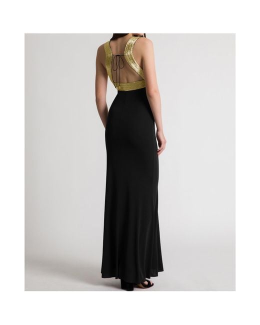 Alberta Ferretti Black Fitted Long Dress