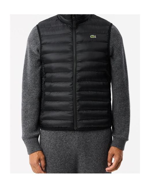 Lacoste Black Padded Gilet for men