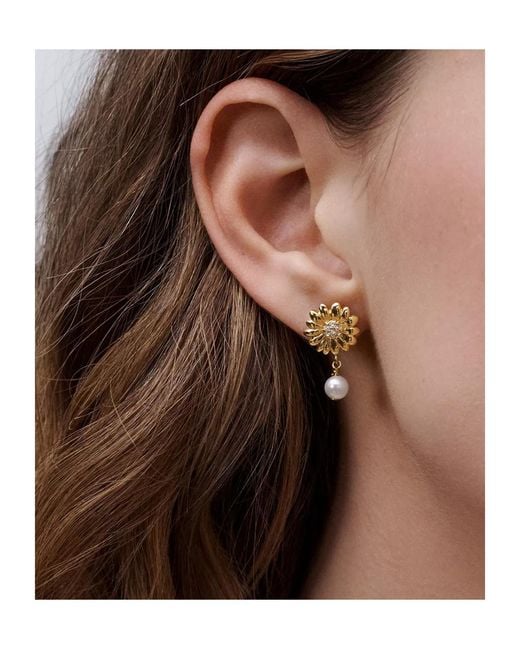 Dior Metallic Cd Multi Flowers Earrings