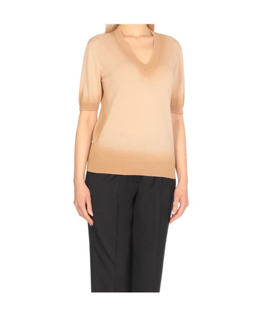 Fabiana Filippi Natural V-Neck Sweater