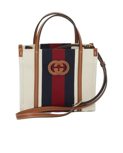Gucci Red Mini Interlocking G Tote Bag