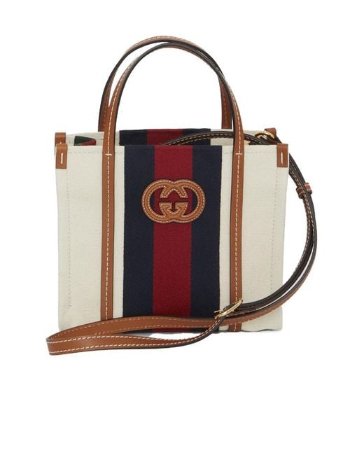 Gucci Red Mini Interlocking G Tote Bag