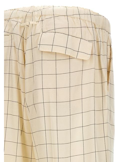 Undercover Natural Grid Patterned Pants for men