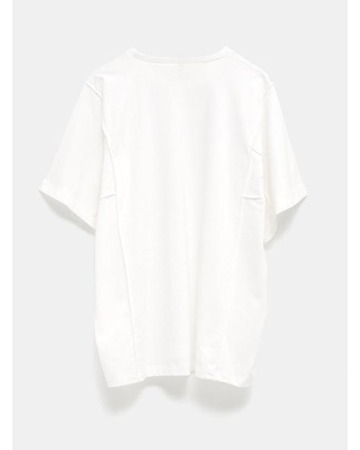 Baserange White Poi Seam-Detail T-Shirt