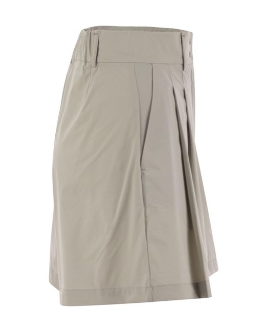 Herno Gray Pleated Detail Shorts