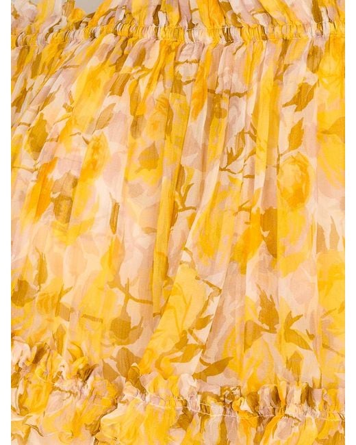 Chloé Yellow Off-Shoulder Top