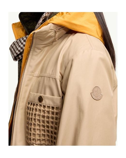 Moncler Natural Bougain Twill Hooded Jacket