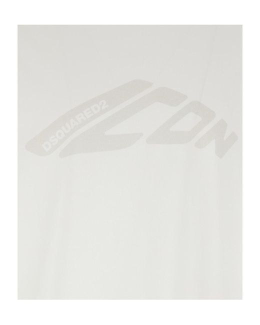 DSquared² White Icon New Generation Loose Fit Maxi Logo T-Shirt for men