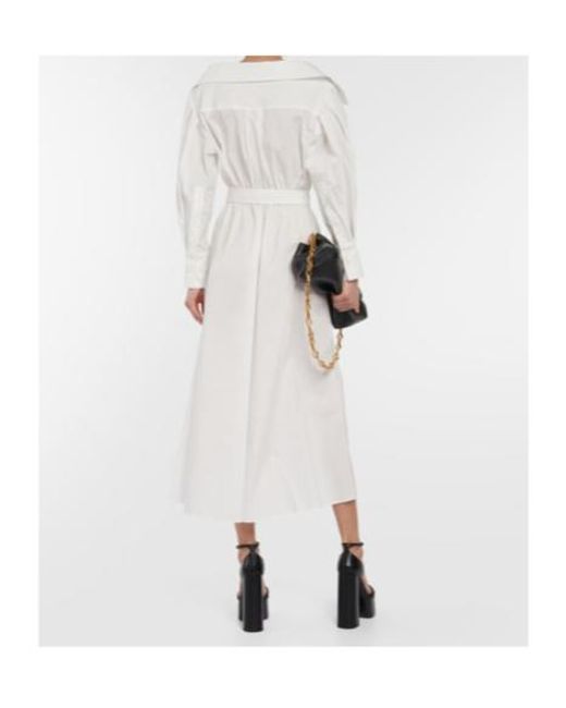 Altuzarra White Lyddy Cotton-Blend Wrap Dress