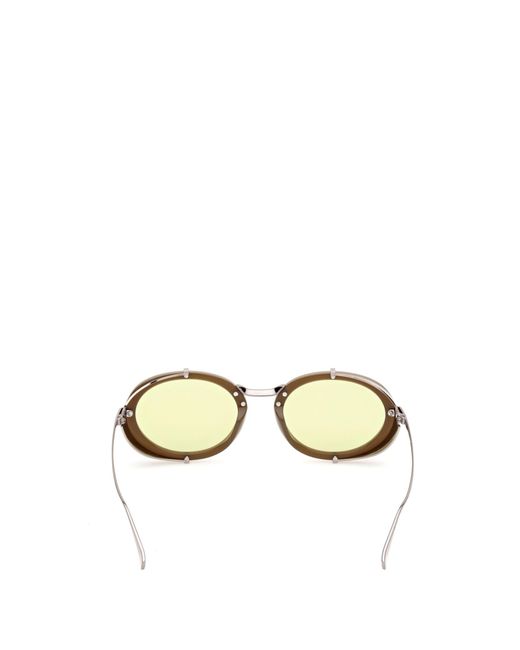 Max Mara Metallic Oval Frame Sunglasses