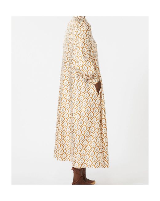 Max Mara Natural Printed Silk Dress