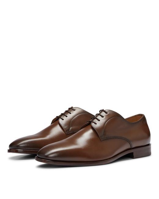 Boss Brown Solid Formal Shoes for men
