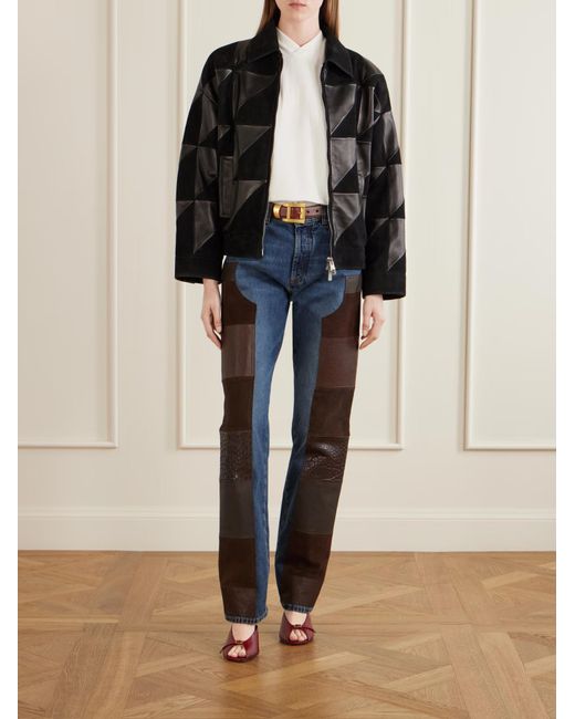 Versace Blue Patchwork Panelled Jeans