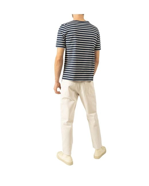 Saint James Blue Levant Breton Shirt for men
