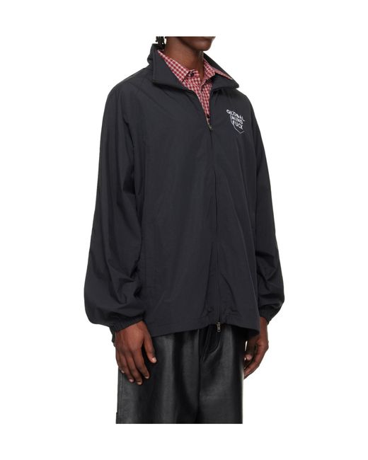 Vetements Blue Logo-Embroidered Jacket for men