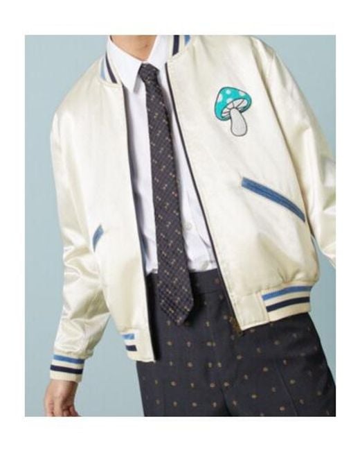 Gucci White Horsebit Embroidered Tie for men
