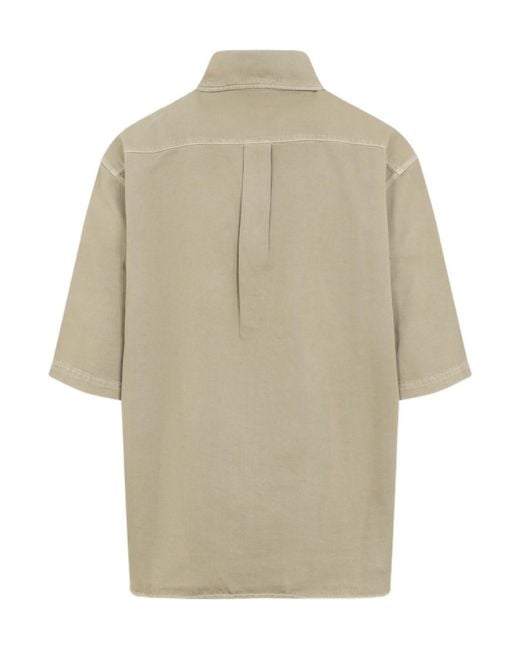 Lemaire Natural Short-Sleeve Denim Shirt for men