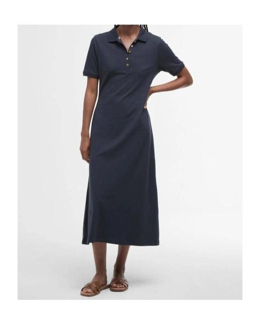 Barbour Blue Celeste Polo Midi Dress
