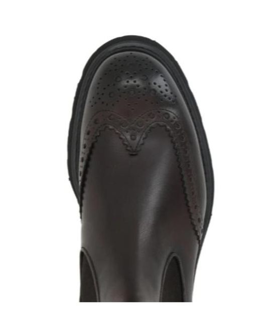 Doucal's Black Round Toe Chelsea Boots for men
