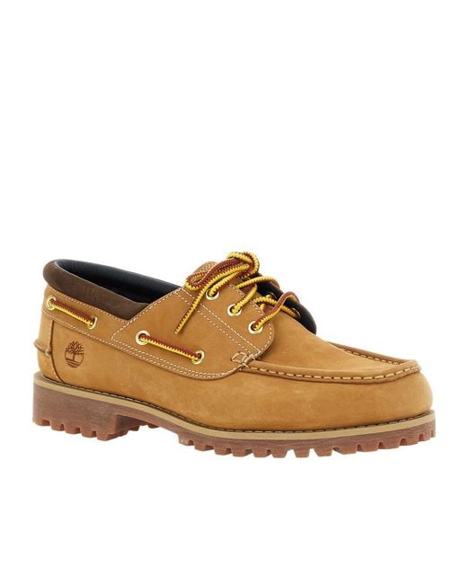 Timberland Brown Lace-Up Loafers for men