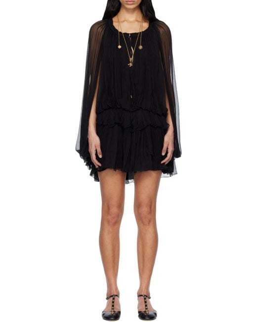 Chloé Black Long-Sleeved Mini Dress