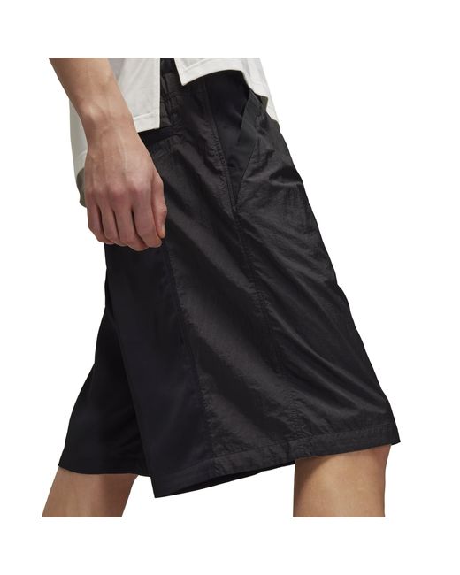 Y-3 Black Nylon Woven Tracksuit Shorts for men