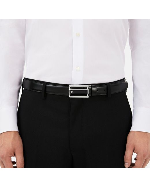 Montblanc White Buckle Reversible Belt for men