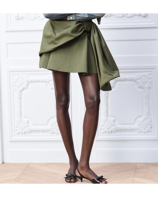Dior Green Draped Miniskirt