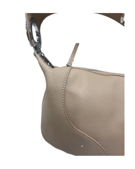 By Far Metallic Amira Leather Shoulder Bag