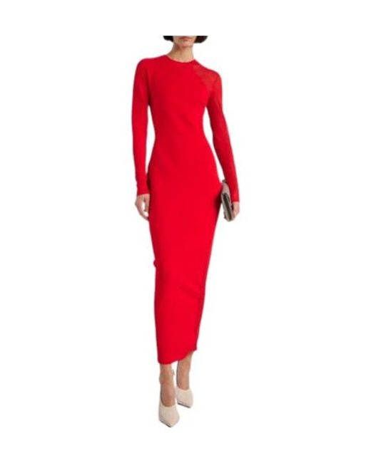 Stella McCartney Red Miracle Panelled Maxi Dress