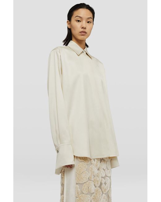 Jil Sander White Silk Shirt