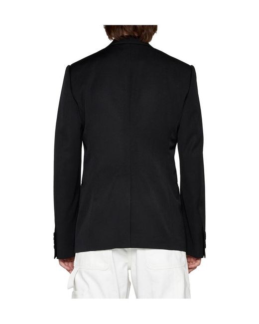McQueen Black Single-Breasted Tailored Blazer for men