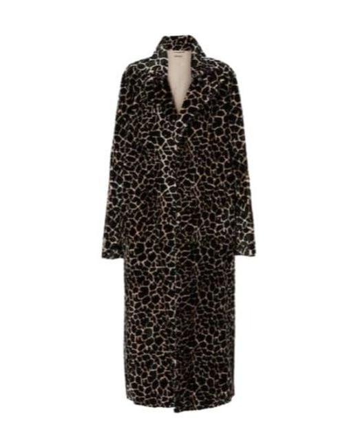 Dodo Bar Or Black Mlp Leopard-Print Shearling Coat